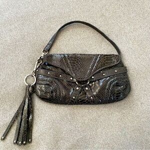BOTKIER for TARGET Grey Faux Snakeskin Clutch Purse